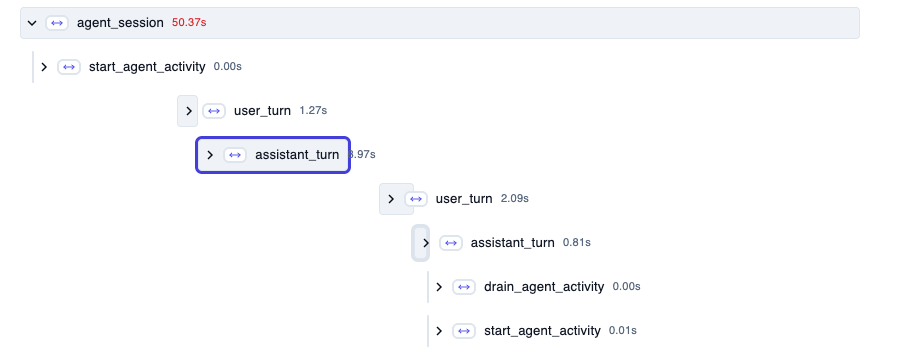 Livekit trace in Langfuse