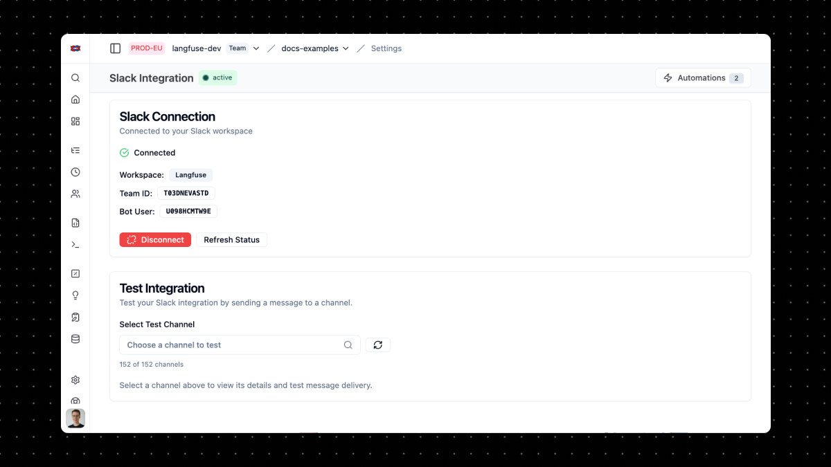 Slack & Webhooks for Prompt Changes